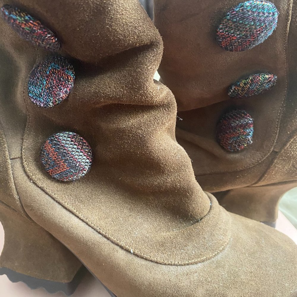 John Fluevog Women's Arrete Boots Size 7 Green Great Condition